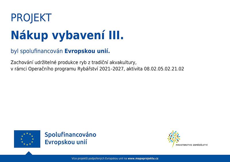Nákup vybavení III.